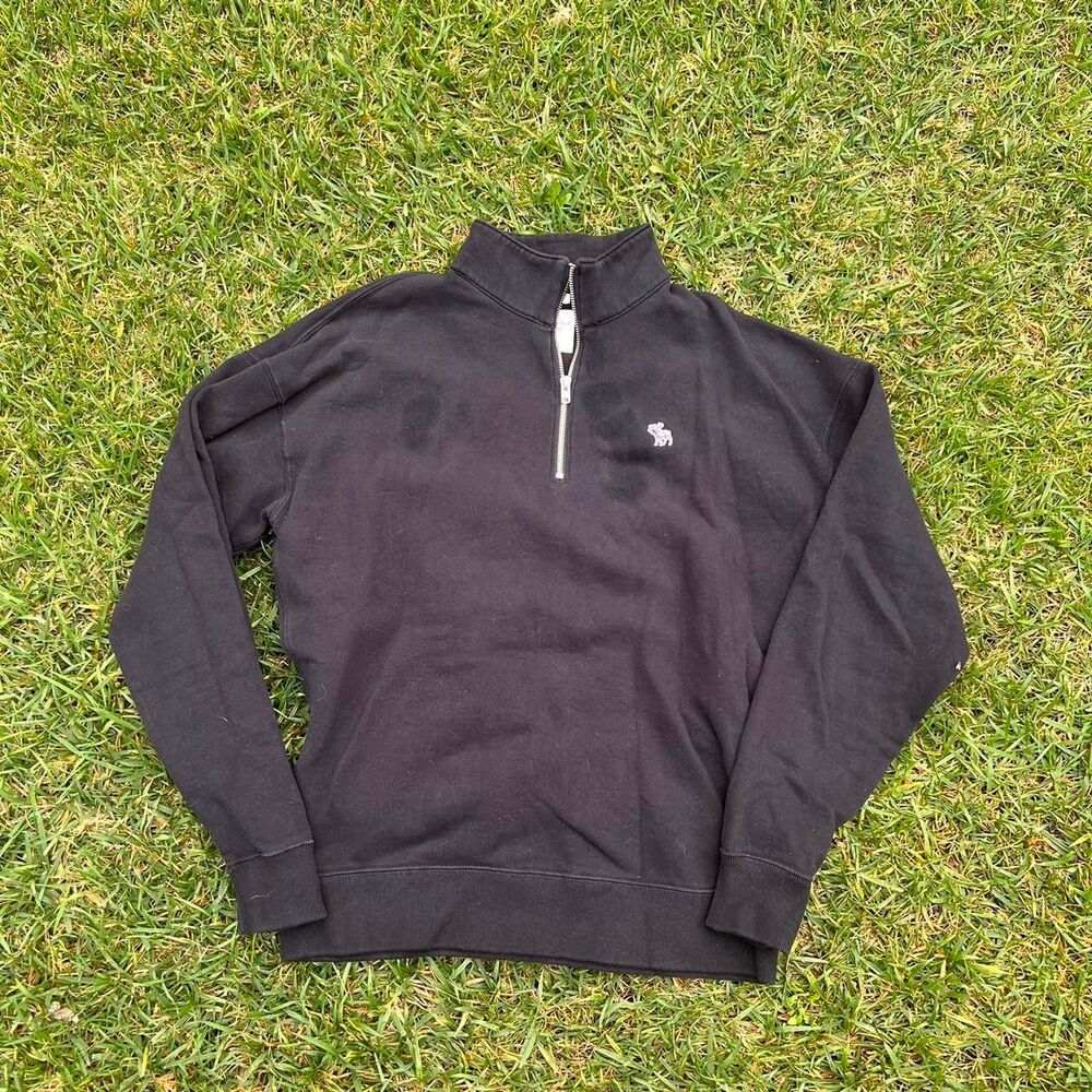 Abercrombie & Fitch soft fleece quarter zip mens size medium relaxed fit